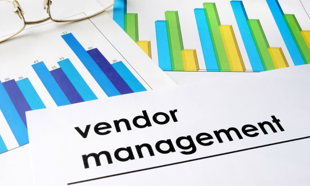 A group of graphs labeled “Vendor Management.”
